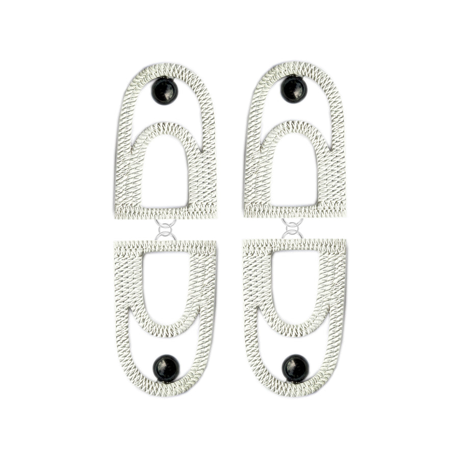 DOUBLE DRAPE EARRINGS
