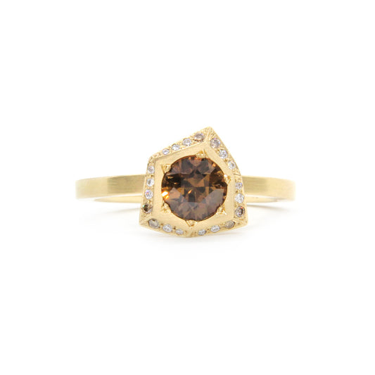 BRONZE SAPPHIRE SCATTERED LIGHT RING